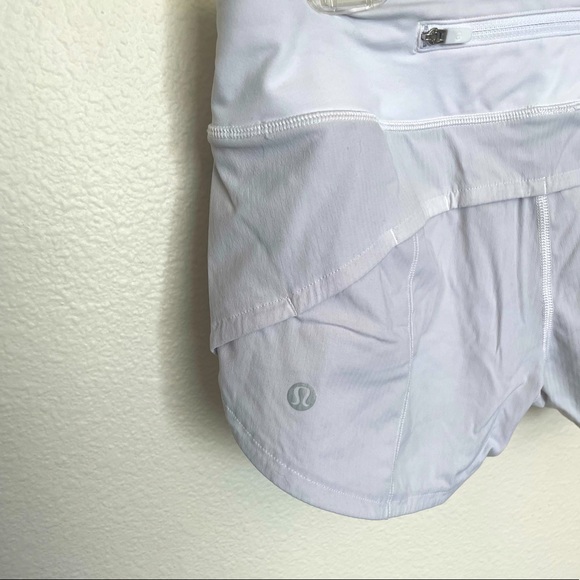 White lululemon running shorts size 4 - Picture 3 of 5